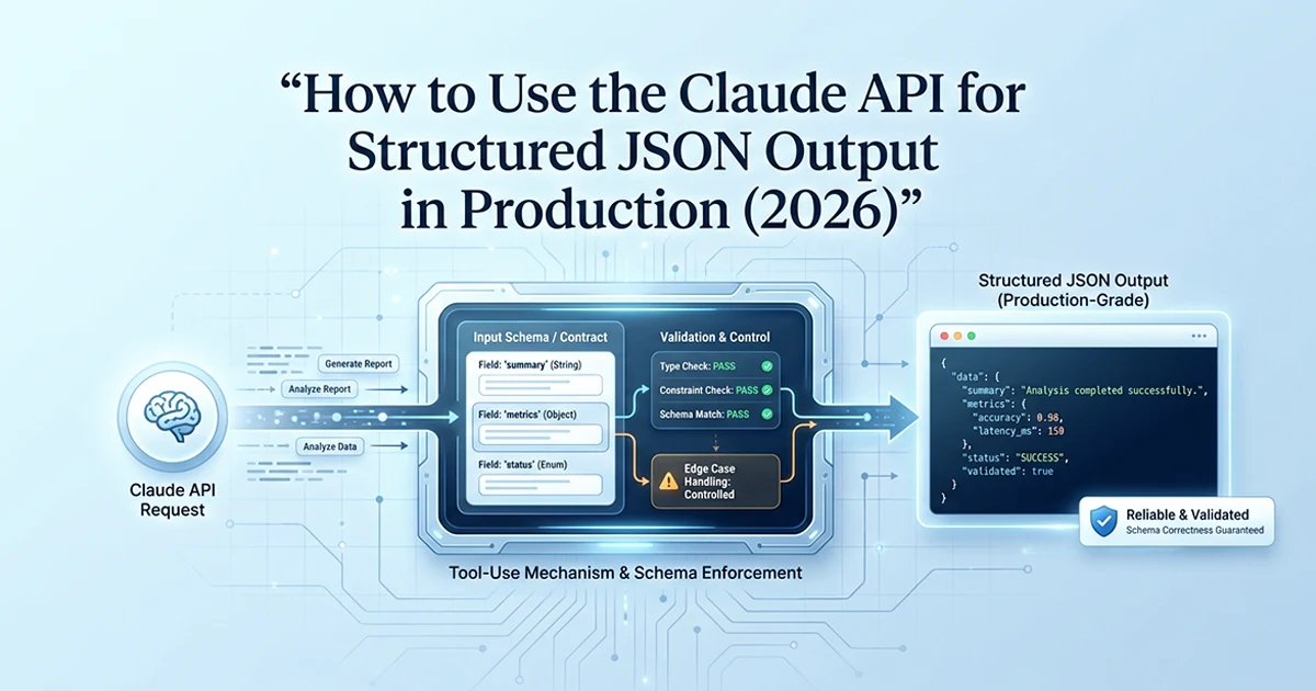 How to Use the Claude API for Structured JSON Output in Production (2026)